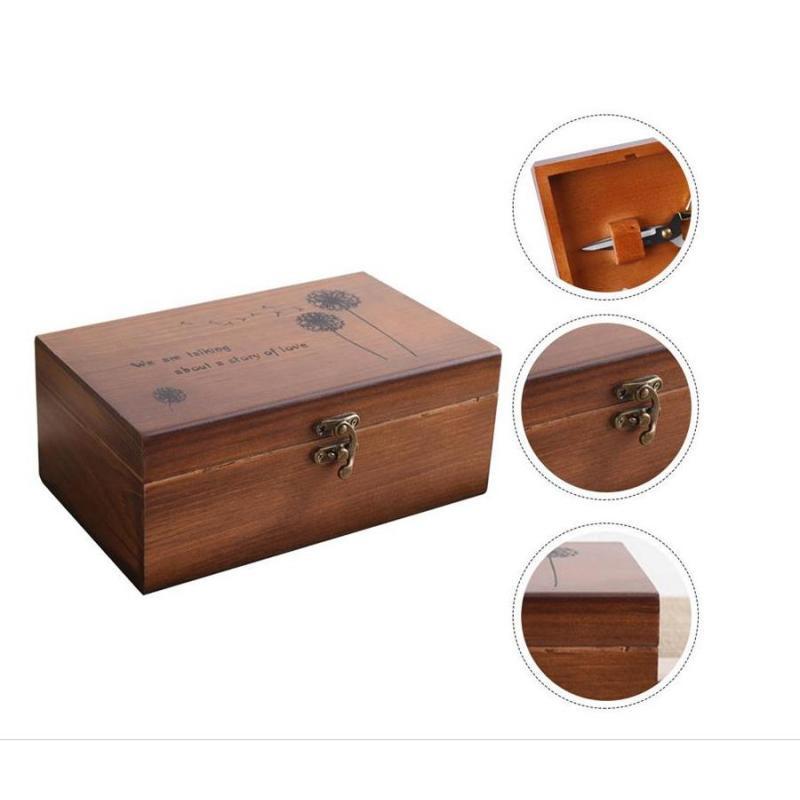 Craft Embellishment Storage - منظم خشبي لمستلزمات الخياطة، صندوق تخزين