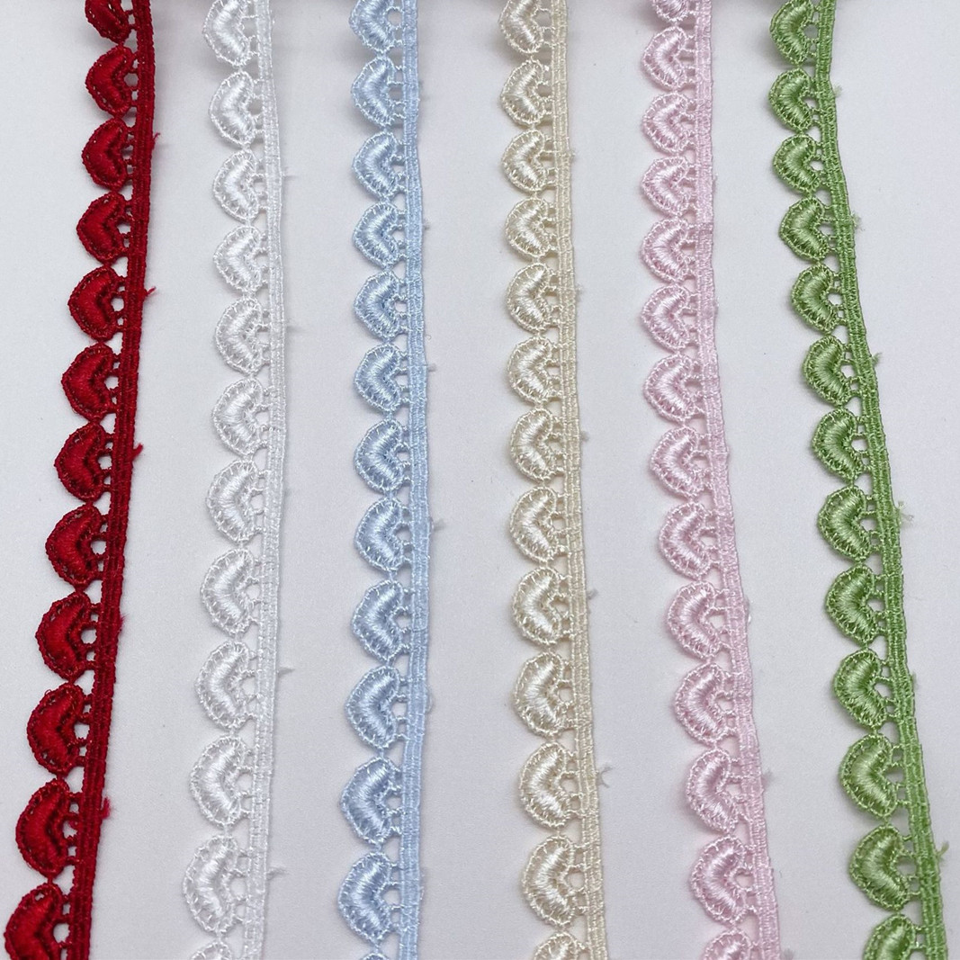 Lace Ribbon Trim - 4 ياردة مطرزة متعدد الألوان من