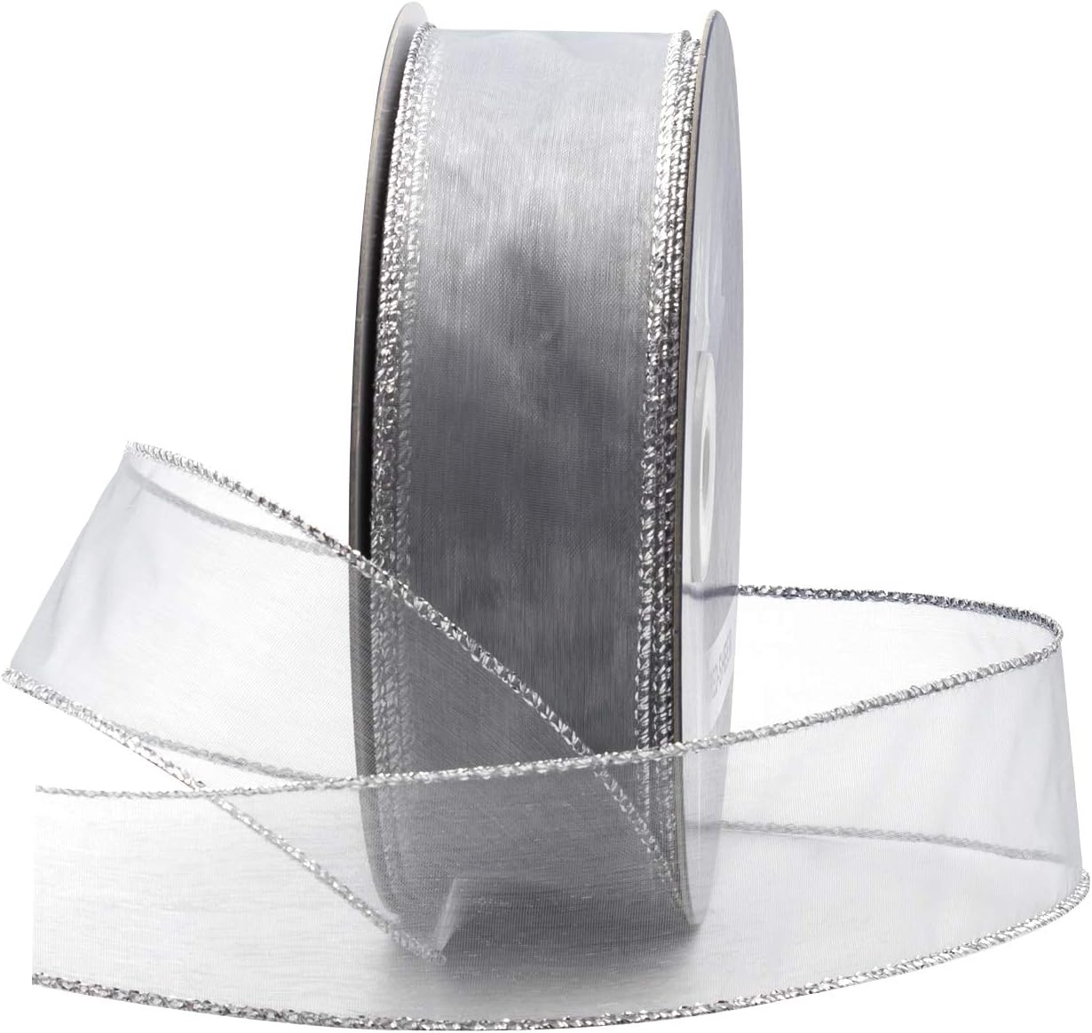 Organza Ribbon Spool - شريط أورجانزا شفاف سلكي للزهور والديكورات
