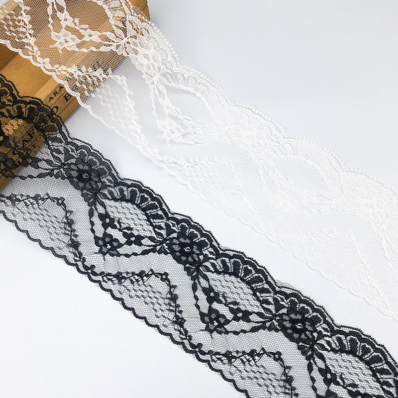 Lace Ribbon Trim - شريط دانتيل غير مطاطي بطول 5