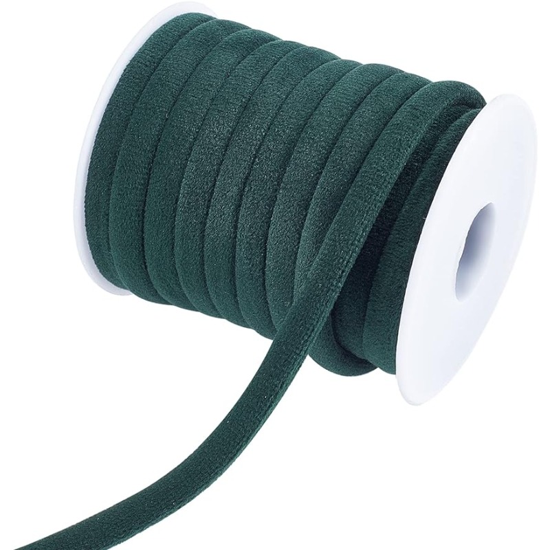 1 لفة 10 متر 8 مللي متر الأخضر - مراجعة Velvet Ribbon Roll وسعره