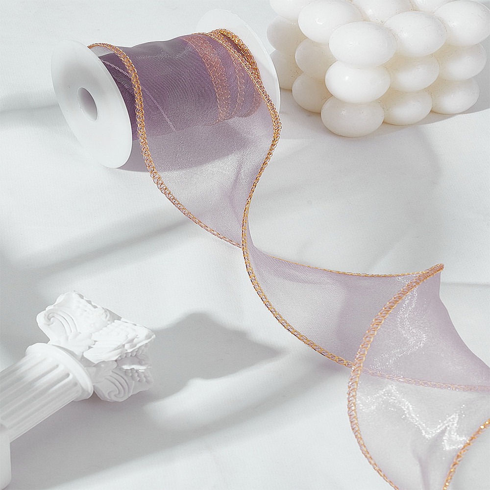 5 ياردات من شرائط الأورجانزا ا - مراجعة Organza Ribbon Spool وسعره