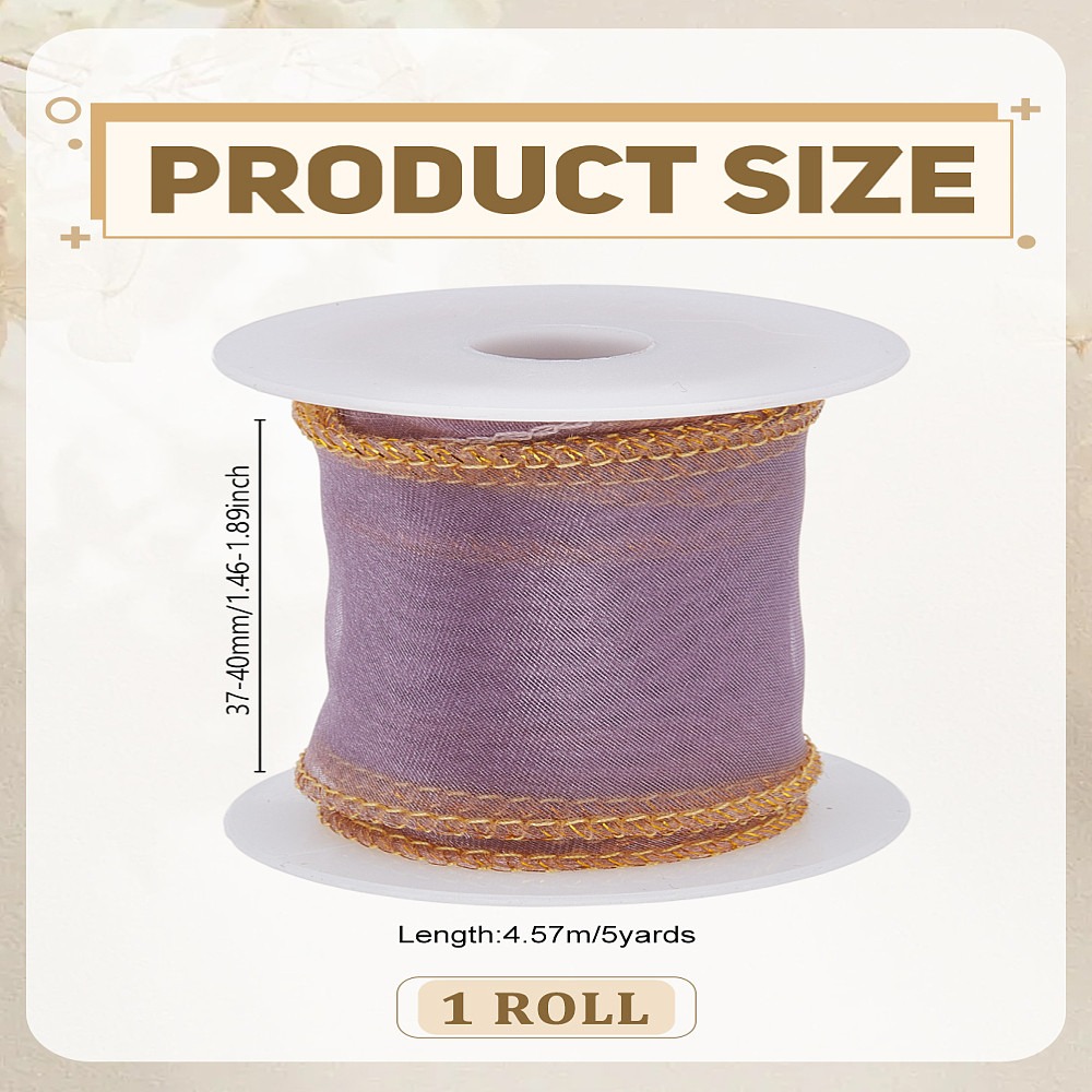 5 ياردات من شرائط الأورجانزا ا - مراجعة Organza Ribbon Spool وسعره