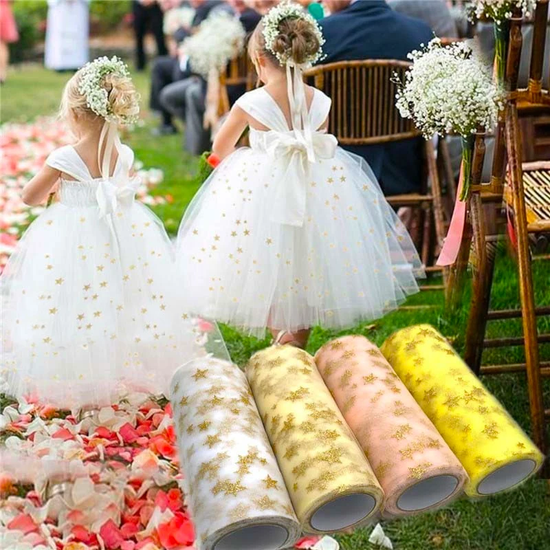 Tule-لفة كرسي نجمة الأورجانزا  - مراجعة Organza Ribbon Spool وسعره